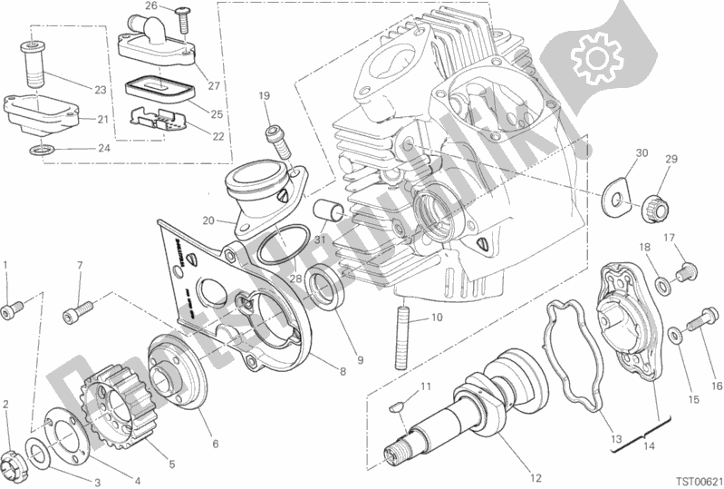 Todas as partes de Sistema De Cronometragem De Cabeça Horizontal do Ducati Scrambler 1100 Sport PRO USA 2020